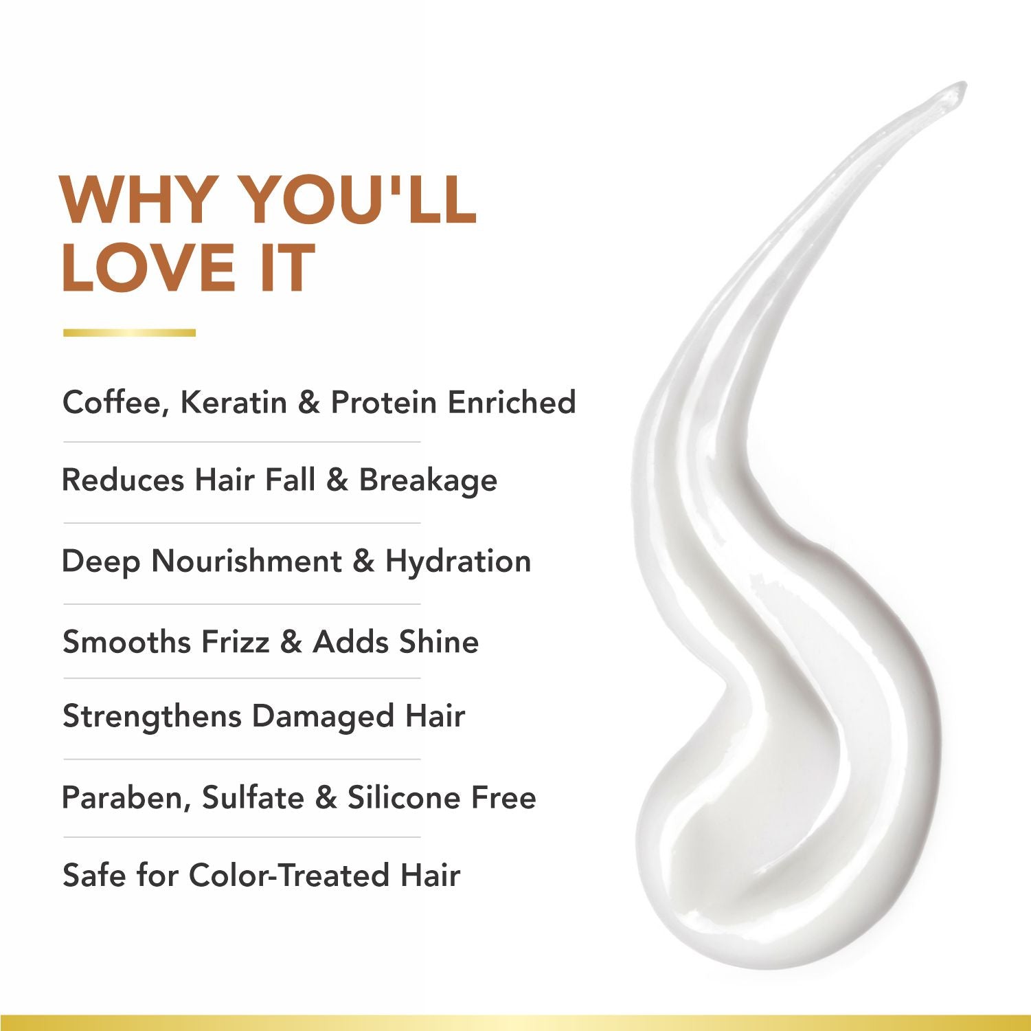 Coffee Bean Shampoo & Conditioner | Keratin & Protein Infused | Scalp Exfoliation & Enhanced Hair Color | Anti-Hair Fall | Sulfate-Free, Paraben-Free | 250ml x 2