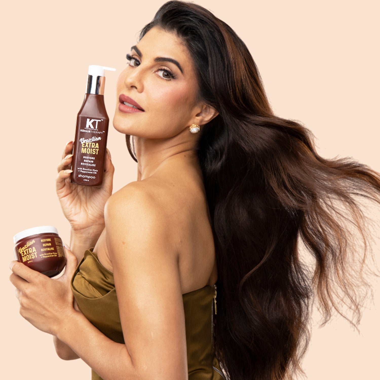 Brazilian Extra Moist Shampoo & Masque | Enriched with Brazilian Nut & Peppermint Oil | Restores & Revitalizes Dry, Damaged Hair | Sulfate-Free, Paraben-Free | 250ml x 2