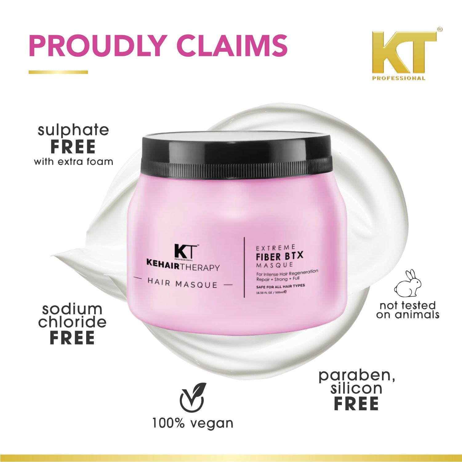 Extreme Fiber BTX Hair Masque | For Intense Hair Regeneration, Repair & Strength | Sulfate-Free, Paraben-Free | 500ml