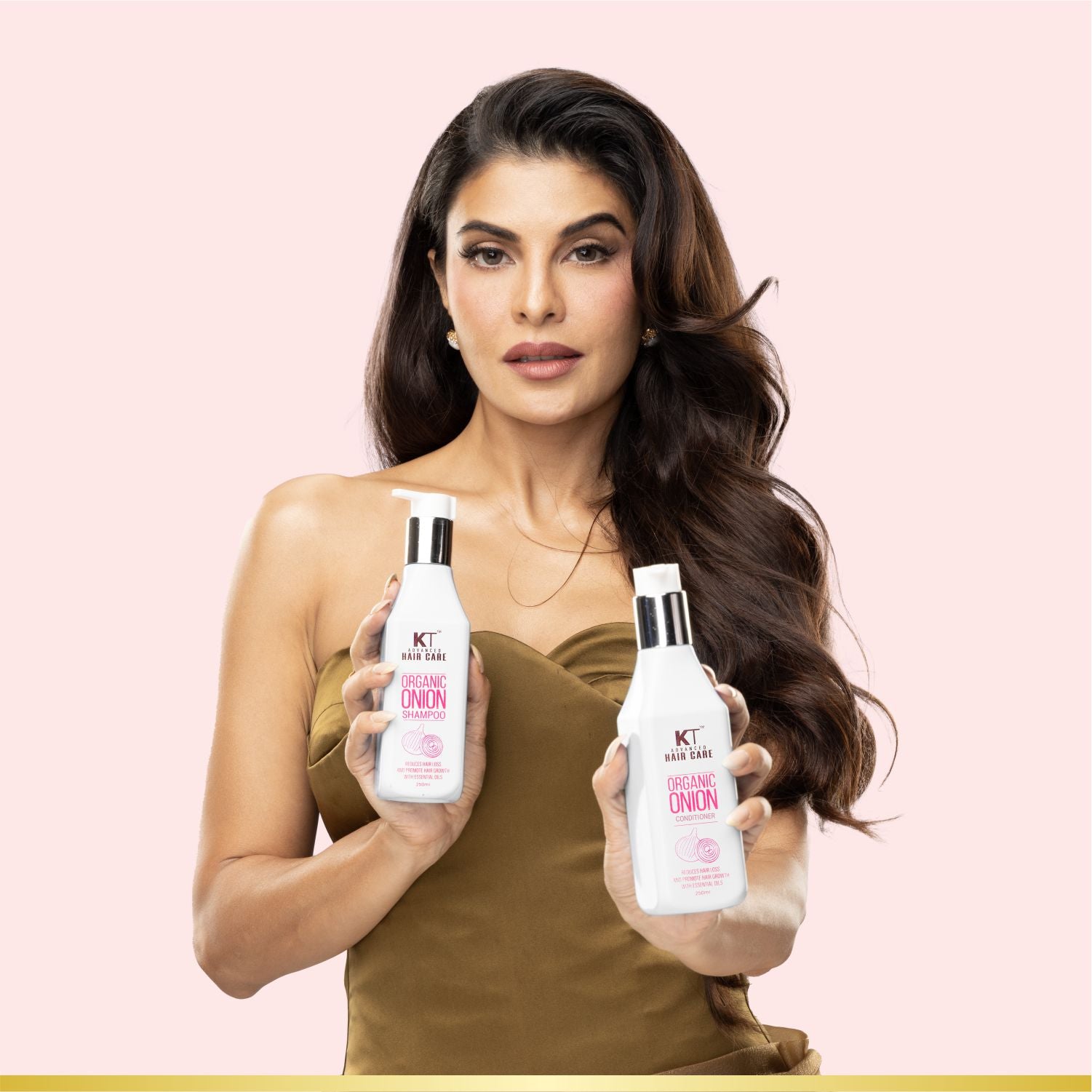 Organic Onion Shampoo & Conditioner | Infused with Essential Oils & Aloe Vera | Controls Hair Fall & Strengthens Hair | Sulfate-Free, Paraben-Free | 250ml x 2