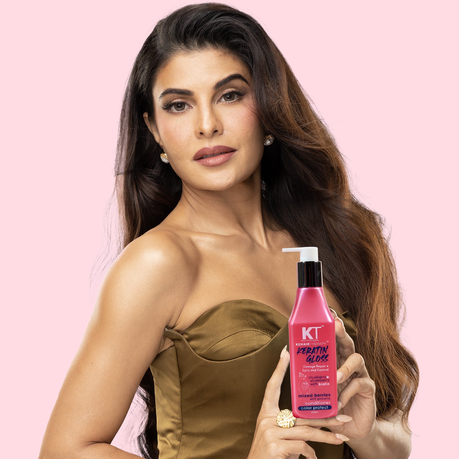 Keratin Gloss Conditioner | With Blueberry, Strawberry & Biotin Extracts | Damage Repair & Split-End Control | Sulfate-Free, Paraben-Free | 250ml