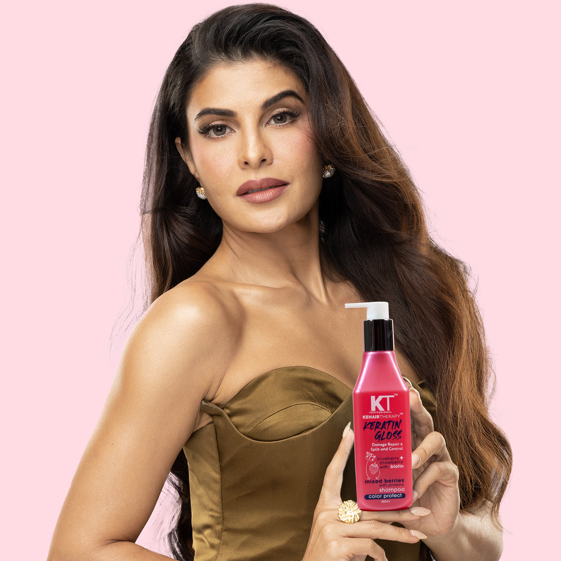 Keratin Gloss Shampoo | With Blueberry, Strawberry & Biotin Extracts | Damage Repair & Split-End Control | Sulfate-Free, Paraben-Free | 250ml