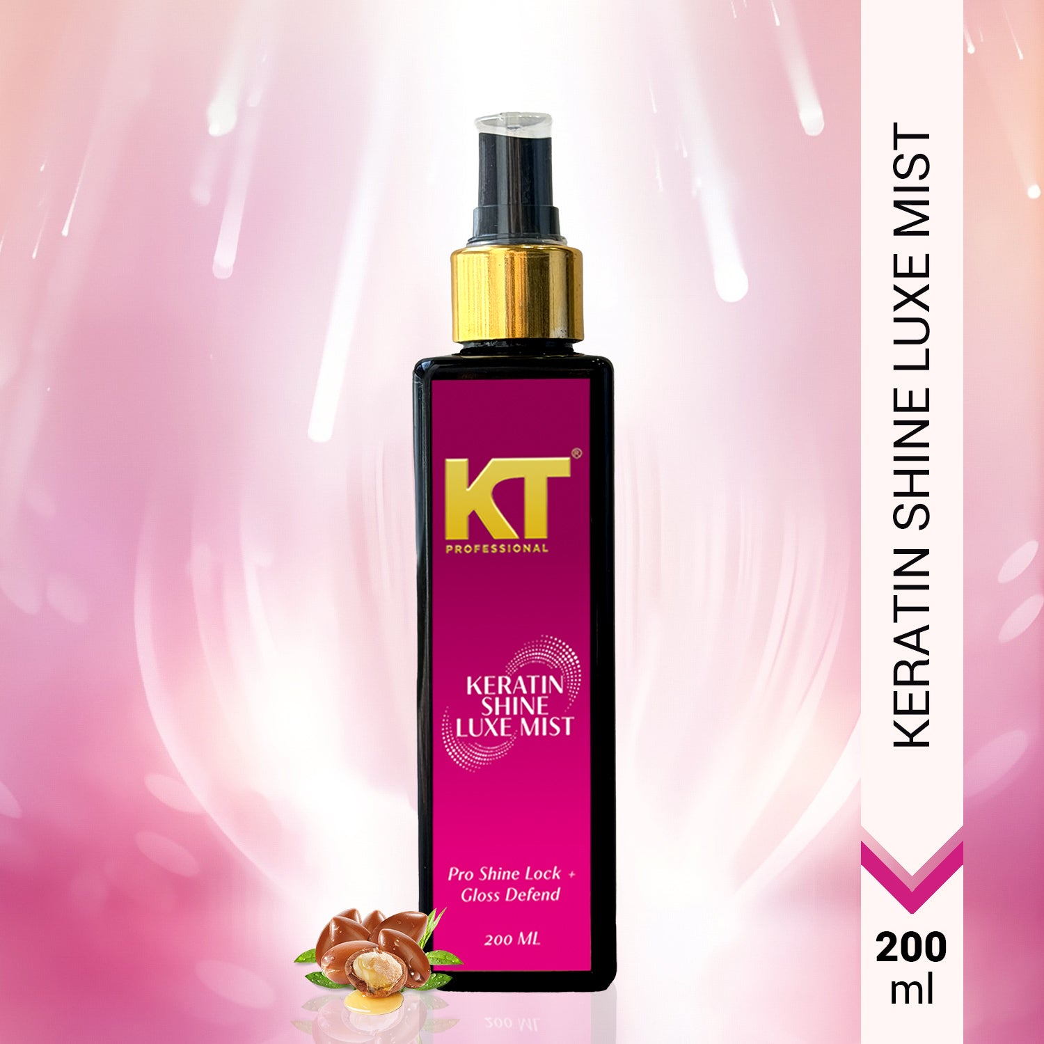 Keratin Shine Luxe Mist | Keratin + Argan & Almond Oil | Shine Lock & UV Protect | 200ml