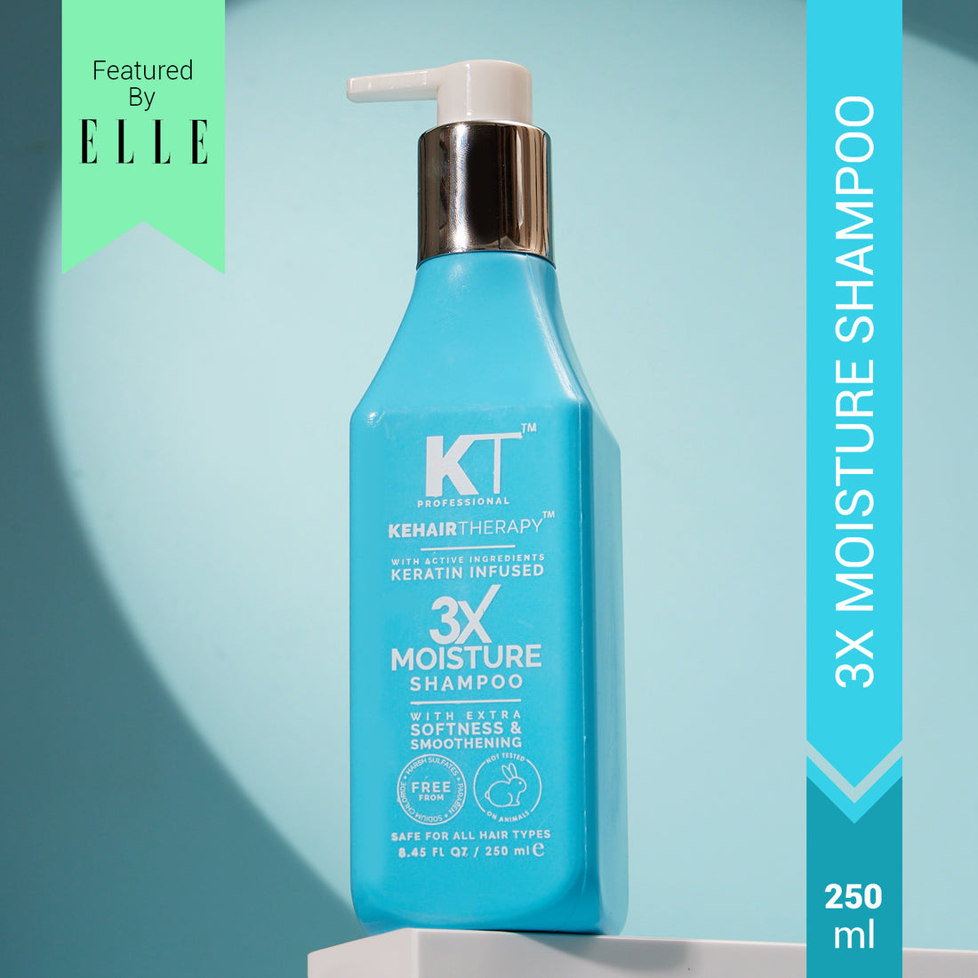 3X Moisture Shampoo | Keratin-Infused with Active Ingredients for Extra Softness &amp; Smoothness | Sulfate-Free, Paraben-Free | 250ml