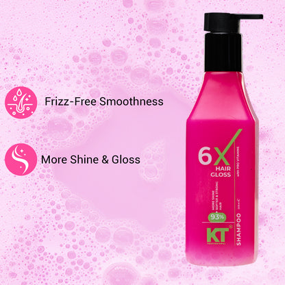 6X Hair Gloss Shampoo &amp; Conditioner | 93% More Shine | Pro-Vitamin Enriched | Sulfate-Free, Paraben-Free | 250ml