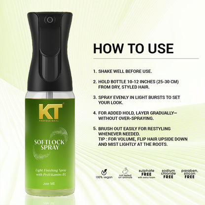 Soft Locks Spray | Wheat Protein + Panthenol + Aloe | Smooth, Soft &amp; Shiny Hair | 200ml