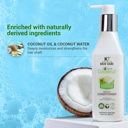 Extreme Coconut Repair Conditioner | With Coconut Milk &amp; Water | Deep Repair &amp; Hydration for Dry, Frizzy, Damaged Hair | Sulfate-Free, Paraben-Free | 250ml