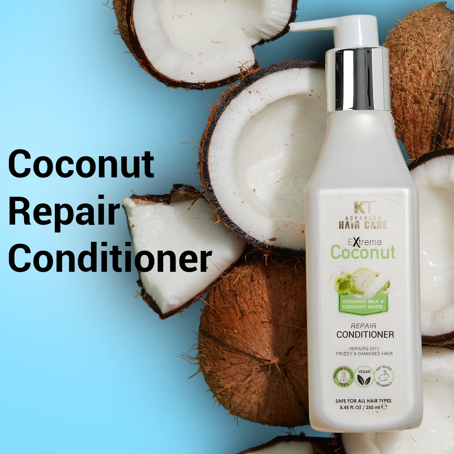 Extreme Coconut Repair Conditioner | With Coconut Milk &amp; Water | Deep Repair &amp; Hydration for Dry, Frizzy, Damaged Hair | Sulfate-Free, Paraben-Free | 250ml