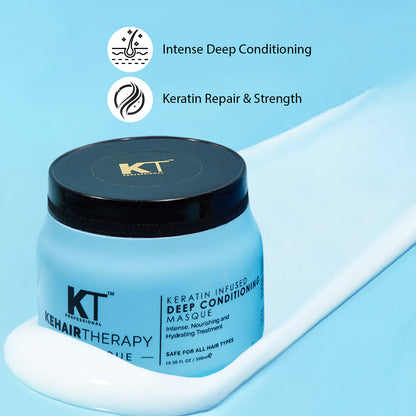 Keratin Infused Deep Conditioning Hair Masque | Intense Nourishment &amp; Hydration Treatment | Sulfate-Free, Paraben-Free | 500ml