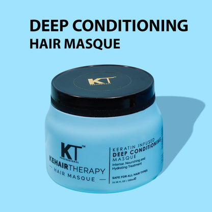 Keratin Infused Deep Conditioning Hair Masque | Intense Nourishment &amp; Hydration Treatment | Sulfate-Free, Paraben-Free | 500ml