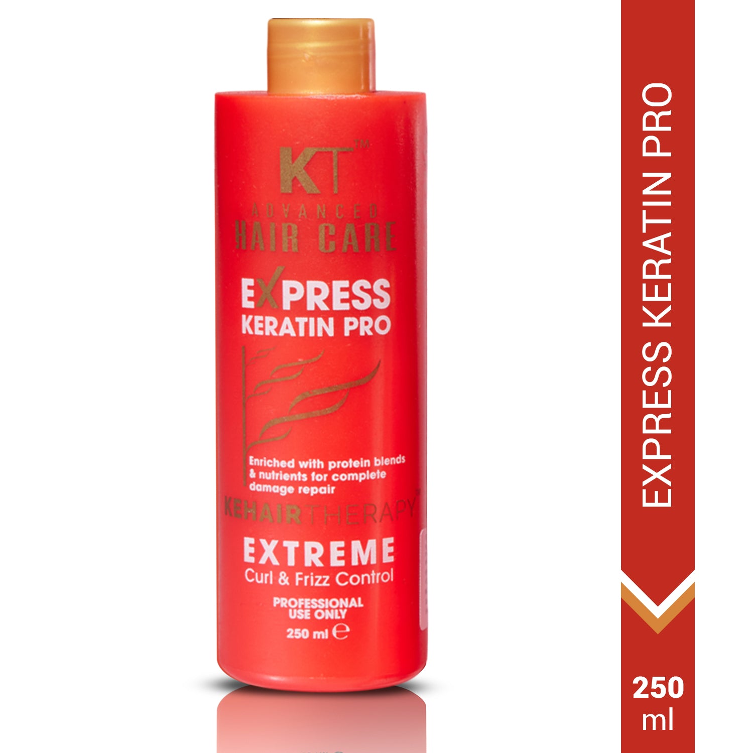 Express Keratin Pro Treatment | Protein-Enriched Formula for Damage Repair, Curl &amp; Frizz Control | Sulfate-Free, Paraben-Free | 1000ml | 120ml