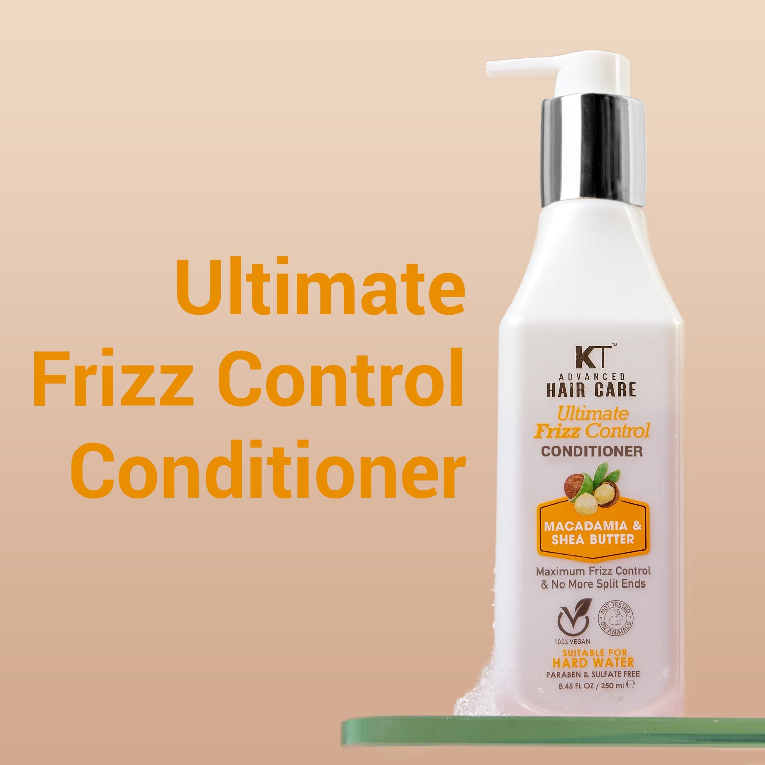 Ultimate Frizz Control Conditioner | Infused with Macadamia &amp; Shea Butter | Controls Frizz &amp; Repairs Split Ends | Sulfate-Free, Paraben-Free | 250ml