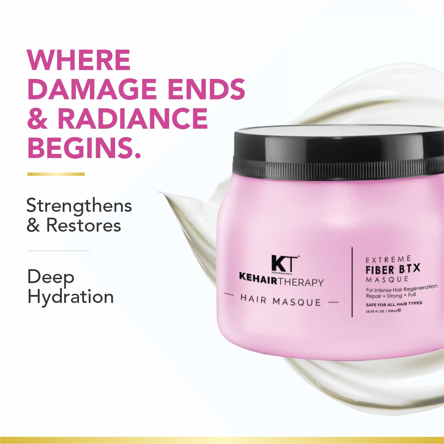 Extreme Fiber BTX Hair Masque | For Intense Hair Regeneration, Repair &amp; Strength | Sulfate-Free, Paraben-Free | 500ml