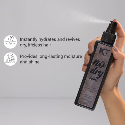 No Dry Styling Moisture Mist Hair Spray &amp; Heat Protector | Infused with Goji Berry &amp; Oats Extracts For Men &amp; Women | Sulfate-Free, Paraben-Free | 200ml