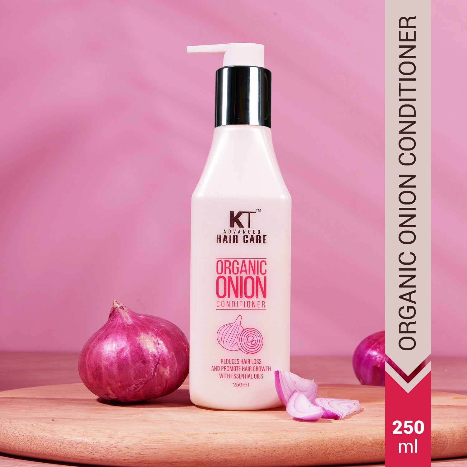 Organic Onion Conditioner | Infused with Essential Oils &amp; Aloe Vera | Controls Hair Fall &amp; Strengthens Hair | Sulfate-Free, Paraben-Free | 250ml