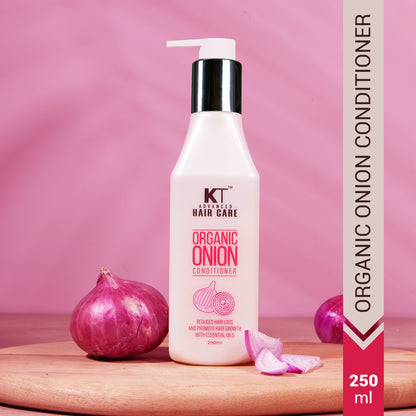 Organic Onion Conditioner | Infused with Essential Oils &amp; Aloe Vera | Controls Hair Fall &amp; Strengthens Hair | Sulfate-Free, Paraben-Free | 250ml