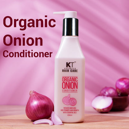 Organic Onion Conditioner | Infused with Essential Oils &amp; Aloe Vera | Controls Hair Fall &amp; Strengthens Hair | Sulfate-Free, Paraben-Free | 250ml