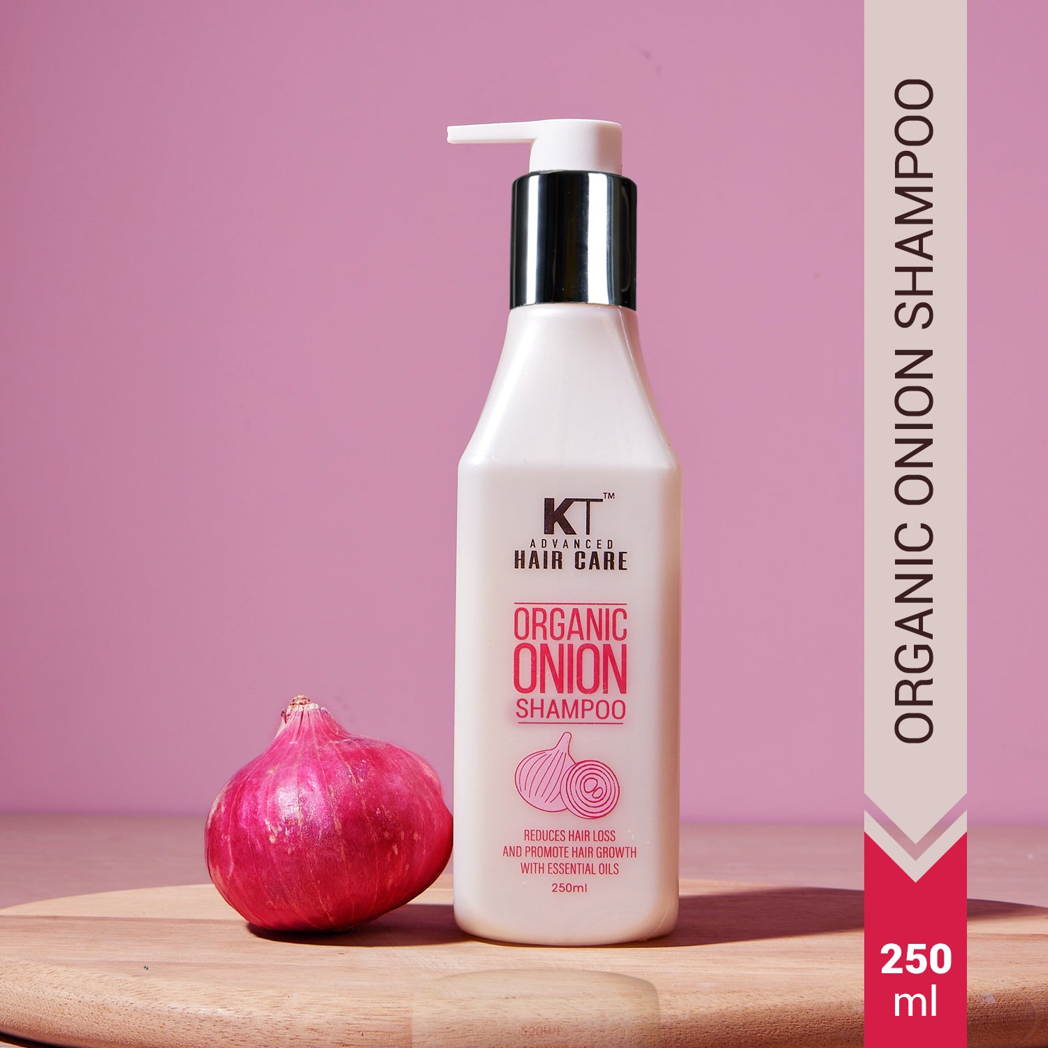 Organic Onion Shampoo | Infused with Essential Oils &amp; Aloe Vera | Controls Hair Fall &amp; Strengthens Hair | Sulfate-Free, Paraben-Free | 250ml