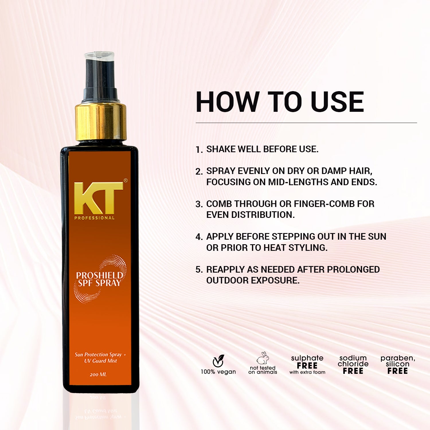 Pro Shield SPF Spray | Keratin + Argan &amp; Aloe Vera | UV Shield + Moisture Lock | 200ml