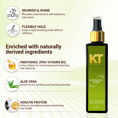 Soft Locks Spray | Wheat Protein + Panthenol + Aloe | Smooth, Soft &amp; Shiny Hair | 200ml