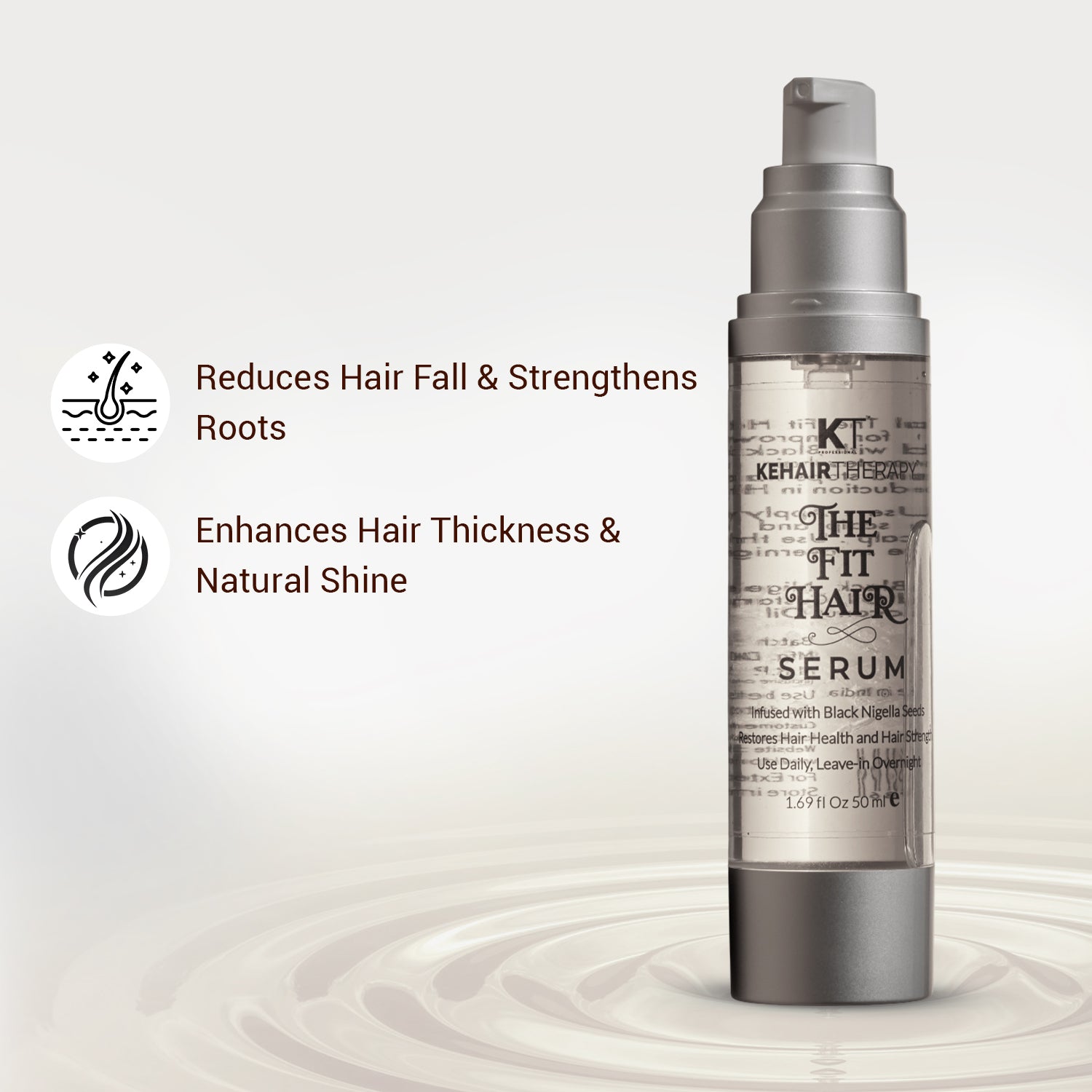 The Fit Hair Serum | Infused with Black Nigelle Seeds to Restore Hair Health &amp; Promote Hair Growth | Sulfate-Free, Paraben-Free | 50ml