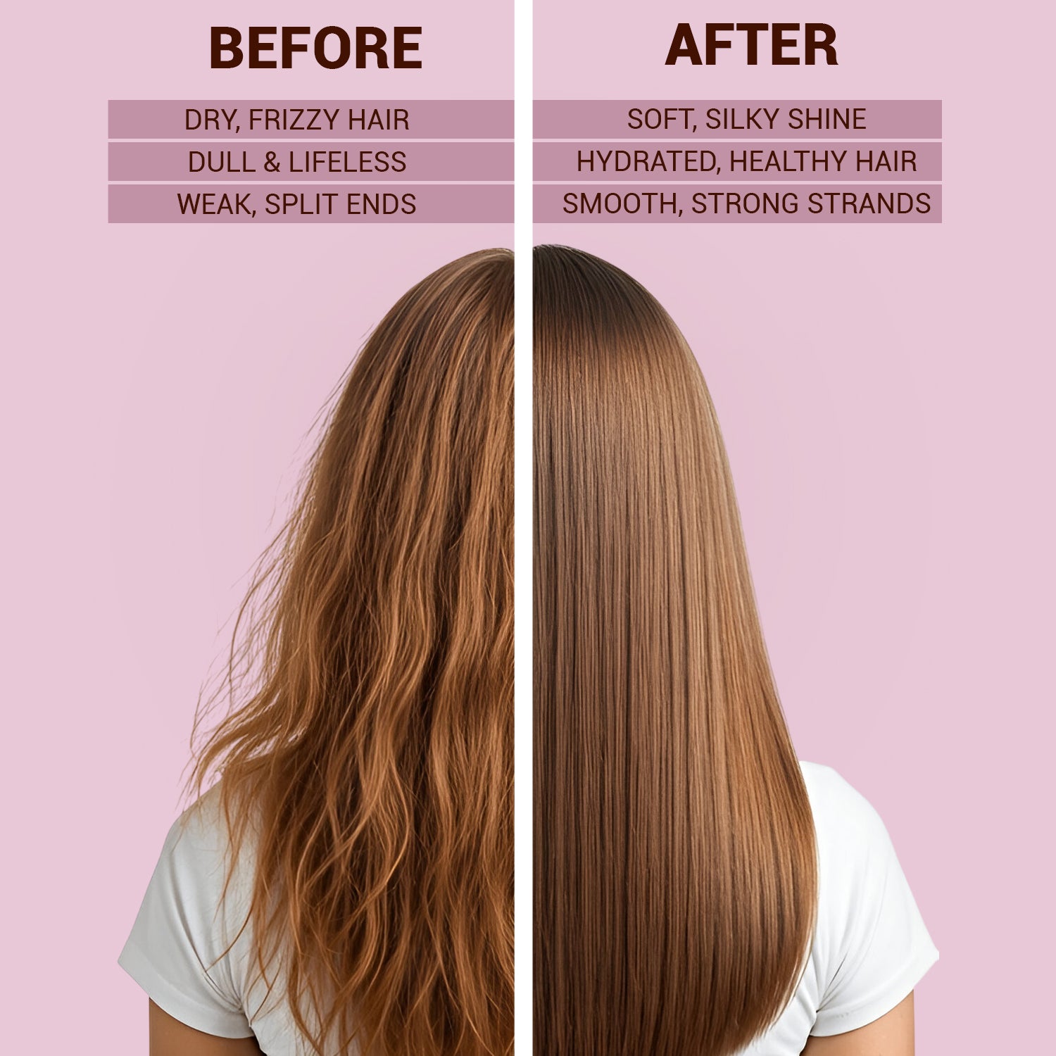 Botanical Rose Oil Hair Serum | For Soft, Silky Hair, Natural Shine &amp; Long-Lasting Hydration | Sulfate-Free, Paraben-Free | 50ml