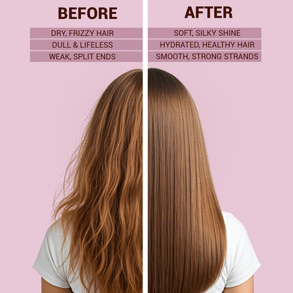 Botanical Rose Oil Hair Serum | For Soft, Silky Hair, Natural Shine &amp; Long-Lasting Hydration | Sulfate-Free, Paraben-Free | 50ml