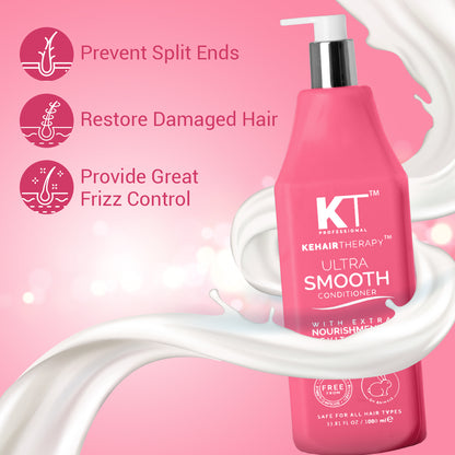 Ultra Smooth Conditioner | With Acai Oil &amp; Cupuacu Oil | Nourishment &amp; Revitalizing for Soft, Shiny Hair | Sulfate-Free, Paraben-Free | 1000ml | 500ml | 250ml