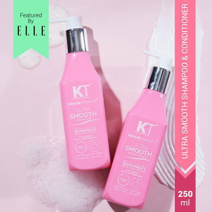 Ultra Smooth Shampoo &amp; Conditioner | With Acai Oil &amp; Cupuacu Oil | Extra Nourishment &amp; Revitalizing for Soft, Shiny Hair | Sulfate-Free, Paraben-Free | 250ml x 2