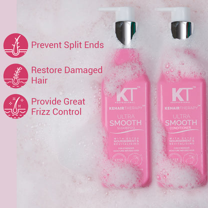 Ultra Smooth Shampoo &amp; Conditioner | With Acai Oil &amp; Cupuacu Oil | Extra Nourishment &amp; Revitalizing for Soft, Shiny Hair | Sulfate-Free, Paraben-Free | 250ml x 2