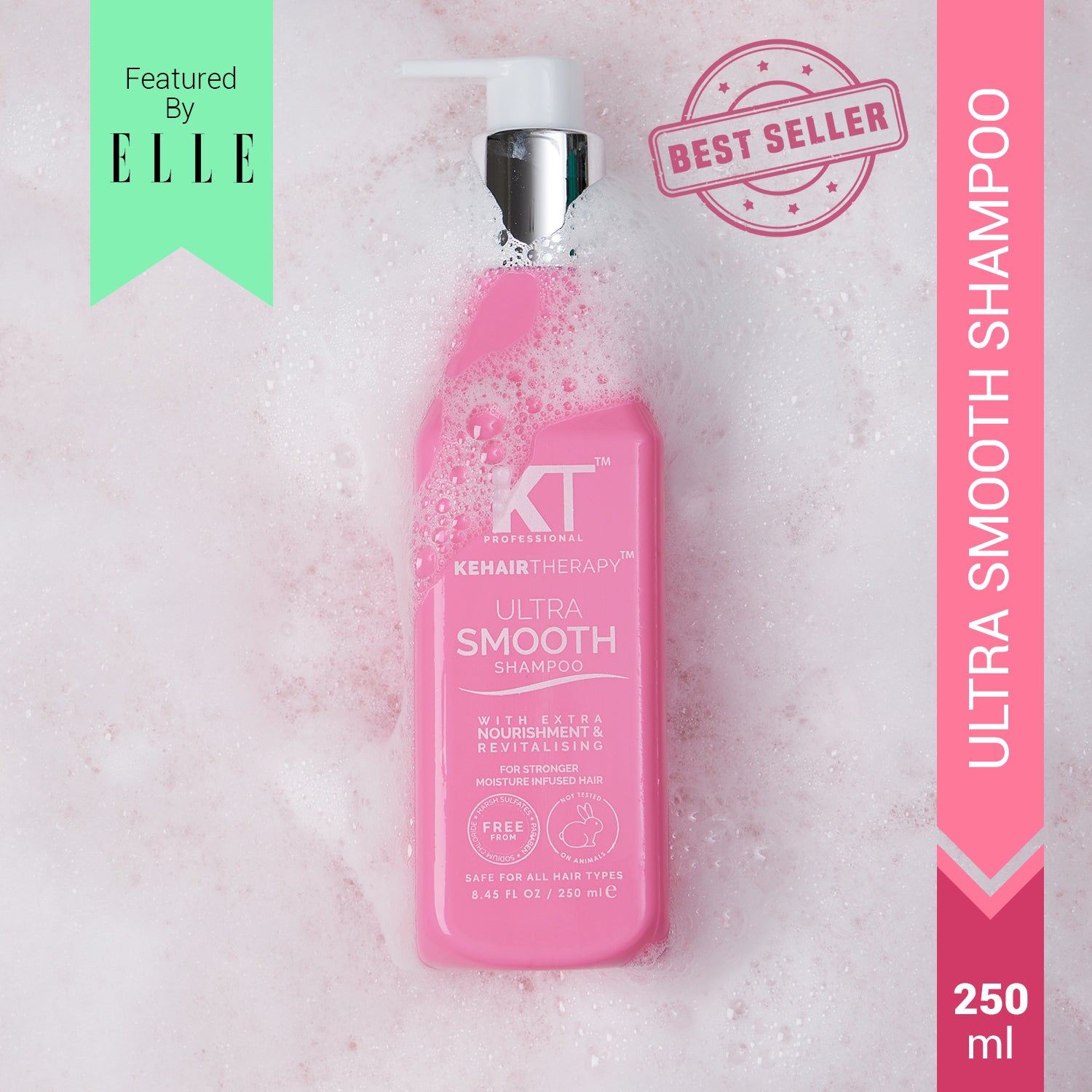 Ultra Smooth Shampoo | With Acai Oil &amp; Cupuacu Oil | Extra Nourishment &amp; Revitalizing for Soft, Shiny Hair | Sulfate-Free, Paraben-Free | 250ml