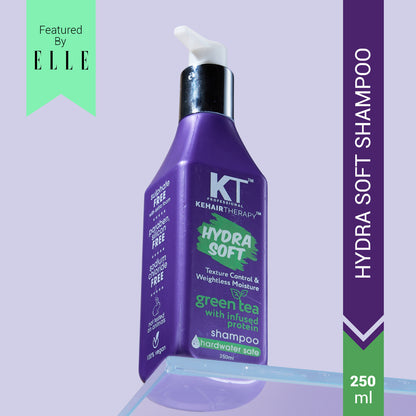 Hydra Soft Shampoo | Infused with Green Tea &amp; Proteins | Texture Control, Weightless Moisture &amp; Hard Water Protection | Sulfate-Free, Paraben-Free | 250ml